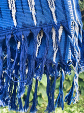 Load image into Gallery viewer, Handwoven Indigo Ikat Scarf - Java - Indigo Blue - Homegrown Botanica