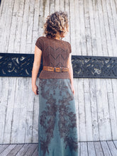 Load image into Gallery viewer, Eucalyptus Knitted Maxi Skirt ~ Cotton ~ XL