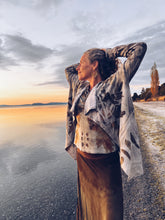 Load image into Gallery viewer, Dark Eucalyptus Medicine Cardy ~ Merino ~ L/XL+ Homegrown Botanica