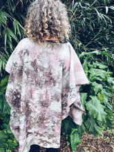 Load image into Gallery viewer, Wool Blanket Poncho ~ Pink & Green, Oak
