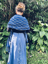 Load image into Gallery viewer, Handwoven Indigo Ikat Scarf - Java - Indigo Blue - Homegrown Botanica