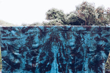Load image into Gallery viewer, Plant Dyed Turquoise 100% Wool Blanket ~ Queen Homegrown Botanica