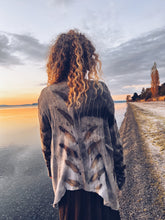 Load image into Gallery viewer, Dark Eucalyptus Medicine Cardy ~ Merino ~ L/XL+ Homegrown Botanica