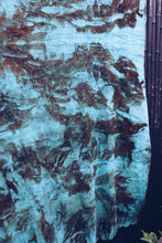 Load image into Gallery viewer, Plant Dyed Turquoise 100% Wool Blanket ~ Queen Homegrown Botanica