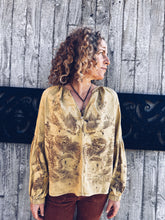 Load image into Gallery viewer, Wild Yellow Shirt ~ Linen ~ L Homegrown Botanica