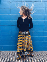 Load image into Gallery viewer, Handwoven Ikat Skirt - Java - Yellow Homegrown Botanica
