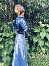 Load image into Gallery viewer, Handwoven Indigo Ikat Scarf - Java - Indigo Blue - Homegrown Botanica