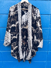 Load image into Gallery viewer, Batik Kimono - Java - Dark with sleeve detailing - Homegrown Botanica