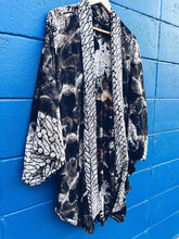Load image into Gallery viewer, Batik Kimono - Java - Dark with sleeve detailing - Homegrown Botanica