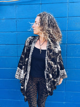 Load image into Gallery viewer, Batik Kimono - Java - Dark with sleeve detailing - Homegrown Botanica
