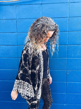 Load image into Gallery viewer, Batik Kimono - Java - Dark with sleeve detailing - Homegrown Botanica