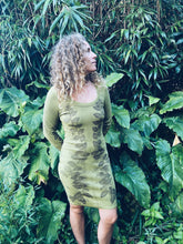 Load image into Gallery viewer, Wild Weed Green Dress - Cotton S/M - Homegrown Botanica