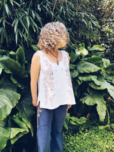 Load image into Gallery viewer, White Gum Singlet ~ Cotton ~ L/XL Homegrown Botanica
