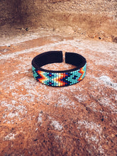 Load image into Gallery viewer, Glass Beaded &amp; Leather Bracelet ~ Handmade in Guatemala
