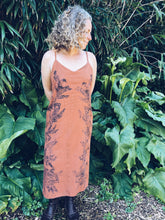 Load image into Gallery viewer, Rusty Orange Strappy Dress ~ Linen ~ S/M
