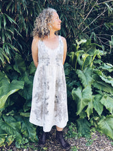 Load image into Gallery viewer, Cream Tie Eucalyptus Dress ~ Linen ~ S
