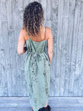 Load image into Gallery viewer, Khaki Strappy Knotweed Dress ~ Linen ~ M/L Wild Botanica
