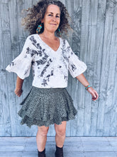 Load image into Gallery viewer, Flared Gypsy Eucalyptus Top ~ Linen ~ M/L Wild Botanica
