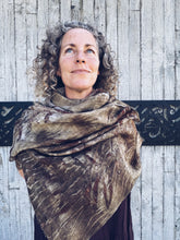 Load image into Gallery viewer, The Ethereal Merino Silk Wrap ~ Khaki
