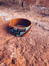 Load image into Gallery viewer, Glass Beaded &amp; Leather Bracelet ~ Handmade in Guatemala
