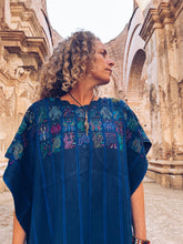 Load image into Gallery viewer, Intricate Blue Hupile ~ Santa Catarina Palopó ~ Hand woven
