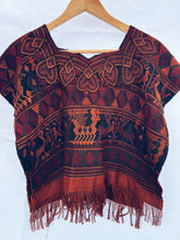 Load image into Gallery viewer, Rust &amp; Burgundy color Hupile ~ Nebaj ~ Hand woven Homegrown Botanica
