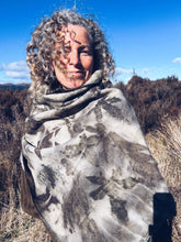 Load image into Gallery viewer, Wool Blanket Wrap/Scarf ~ Liquid Amber &amp; Eucalyptus
