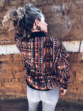 Load image into Gallery viewer, Mayan Zip Sweater ~ Mustard tones ~ M

