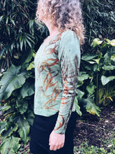 Load image into Gallery viewer, Wild Green longsleeve ~ Merino ~ S/M ~ NEW Homegrown Botanica
