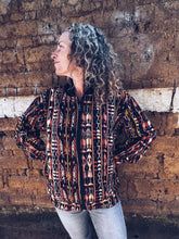 Load image into Gallery viewer, Mayan Zip Sweater ~ Mustard tones ~ M

