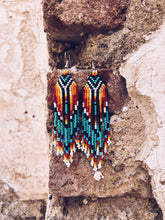 Load image into Gallery viewer, Multicolor Glass Beaded Earrings ~ Handmade in Guatemala
