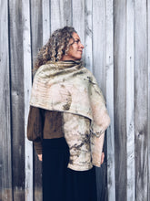 Load image into Gallery viewer, Wool Blanket Wrap/Scarf ~ Walnut Leaf
