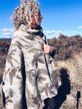 Load image into Gallery viewer, Wool Blanket Wrap/Scarf ~ Liquid Amber &amp; Eucalyptus
