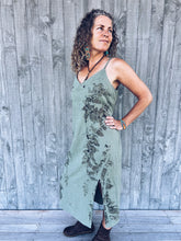 Load image into Gallery viewer, Khaki Strappy Knotweed Dress ~ Linen ~ M/L Wild Botanica
