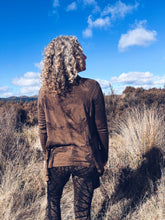 Load image into Gallery viewer, Brown Waterfall Cardigan ~ Merino ~ S/M

