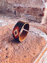 Load image into Gallery viewer, Glass Beaded &amp; Leather Bracelet ~ Handmade in Guatemala
