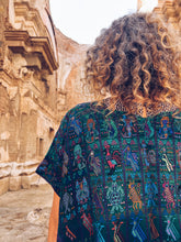 Load image into Gallery viewer, Intricate Turquoise Hupile ~ Santa Catarina Palopó ~ Hand woven

