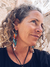 Load image into Gallery viewer, Multicolor Glass Beaded Earrings ~ Handmade in Guatemala
