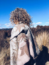 Load image into Gallery viewer, Wool Blanket Wrap/Scarf/Poncho ~ Pink tones
