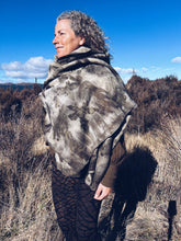 Load image into Gallery viewer, Wool Blanket Wrap/Scarf ~ Liquid Amber &amp; Eucalyptus
