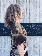 Load image into Gallery viewer, Thread Journeys Golden khaki Drift Top ~ Merino ~ L/XL
