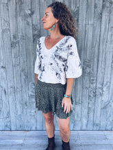 Load image into Gallery viewer, Flared Gypsy Eucalyptus Top ~ Linen ~ M/L Wild Botanica
