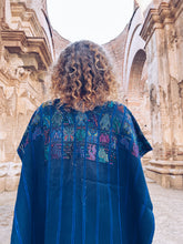 Load image into Gallery viewer, Intricate Blue Hupile ~ Santa Catarina Palopó ~ Hand woven
