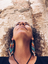 Load image into Gallery viewer, Multicolor Glass Beaded Earrings ~ Handmade in Guatemala
