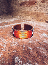 Load image into Gallery viewer, Glass Beaded &amp; Leather Bracelet ~ Handmade in Guatemala

