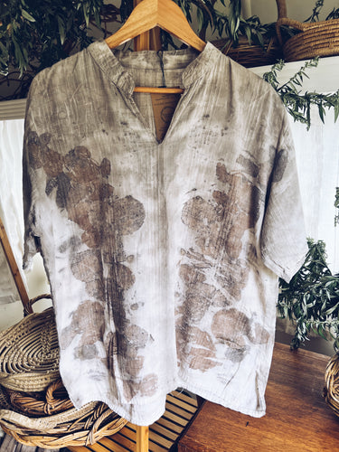 Gum Wild top ~ Linen L - Homegrown Botanica