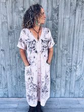 Load image into Gallery viewer, Soft Apricot Eucalyptus Dress ~ Linen ~ M/L Wild Botanica
