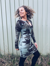Load image into Gallery viewer, Wild Liquid Amber Blue Dress ~ Merino ~ XXS-S ~ New
