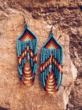 Load image into Gallery viewer, Light Blue Glass Beaded Earrings ~ Handmade in Guatemala
