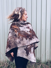 Load image into Gallery viewer, Wool Blanket Poncho/Shawl~ Eucalyptus
